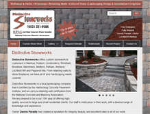 Tablet Screenshot of distinctivestoneworks.com